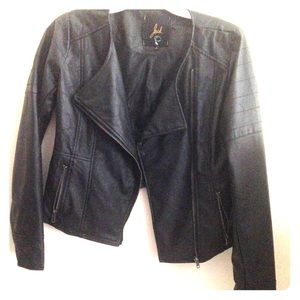 Black faux leather jacket